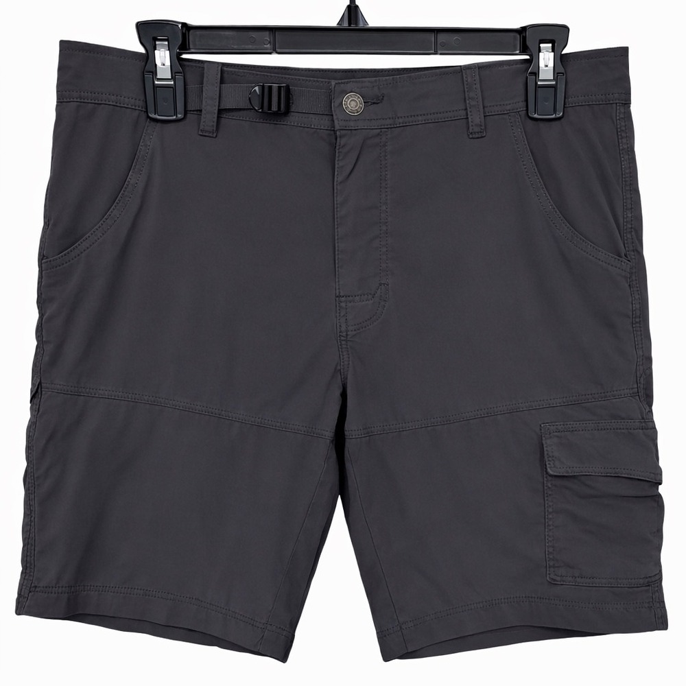 BUNDLE‎ Prana Mens XL Zion Cargo Shorts Charcoal Grey Stretch Hiking Outdoor 12"